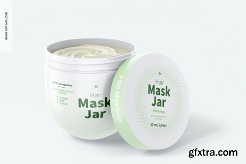 Hair mask jar mockup