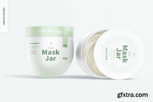 Hair mask jar mockup