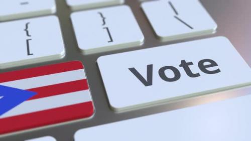 Videohive - VOTE Text and Flag of Puerto Rico on the Keyboard - 32902545 - 32902545