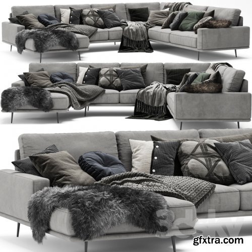 Scandinavian Set - BoConcept Carlton Sofa