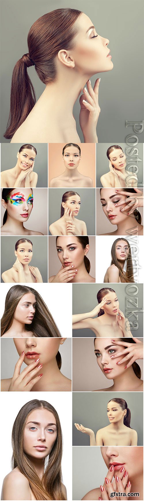 Beautiful well groomed young women stock photo