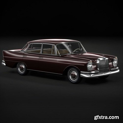 Mercedes W111 220 Classic Car 3D Model