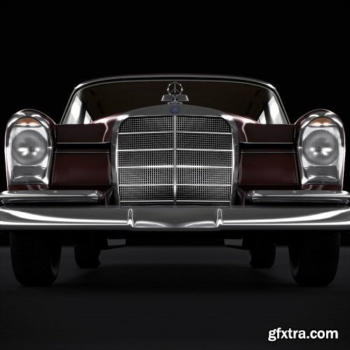 Mercedes W111 220 Classic Car 3D Model