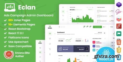 ThemeForest - Eclan v1.0 - Ads Campaign React Admin Dashboard (Update: 9 April 21) - 30010875