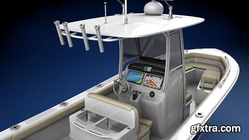 Everglades 273 Sport Fishing Boat VR / AR / low-poly 3d model