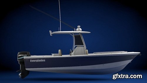 Everglades 273 Sport Fishing Boat VR / AR / low-poly 3d model