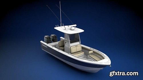 Everglades 273 Sport Fishing Boat VR / AR / low-poly 3d model