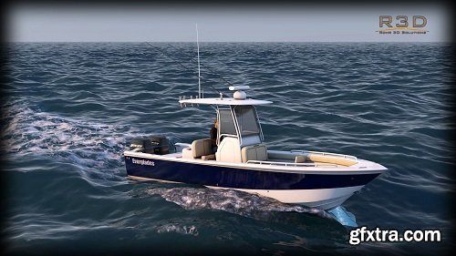 Everglades 273 Sport Fishing Boat VR / AR / low-poly 3d model