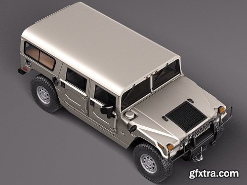 Hummer H1 Wagon 1992 2006 Civil 3D Model