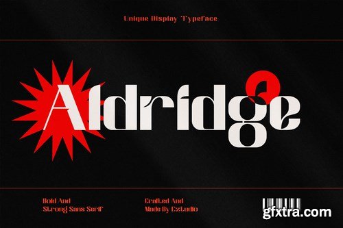 Unique Display Font - Aldridge