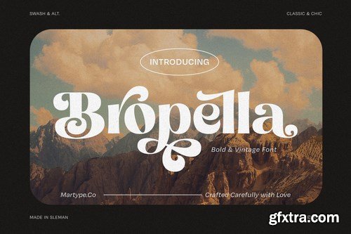 Bropella - Swash Display Font