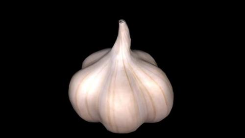 Videohive - Animation of garlic on a black background - 32930747 - 32930747