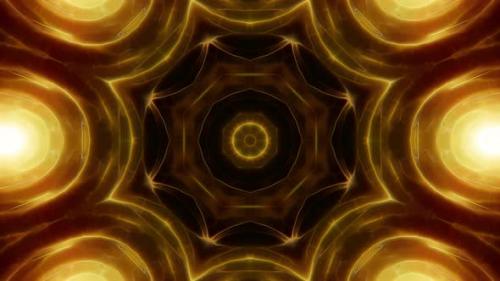 Videohive - Gold Energy Ball Kaleidoscope Loop 4K 01 - 32931927 - 32931927