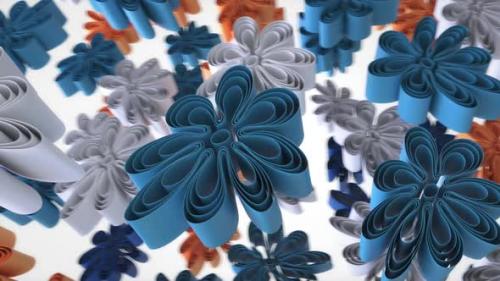 Videohive - Abstract background of 3D flowers - 32933861 - 32933861