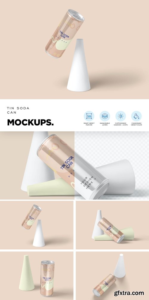 Tin Soda Can Mockups