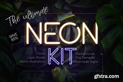 CreativeMarket - The Ultimate Neon Kit 4864165