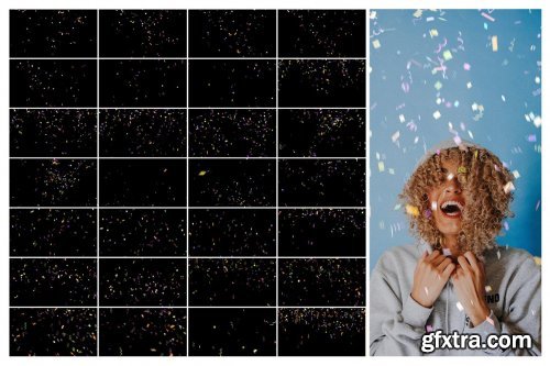 CreativeMarket - 64 Colorful Confetti Overlays 5031612