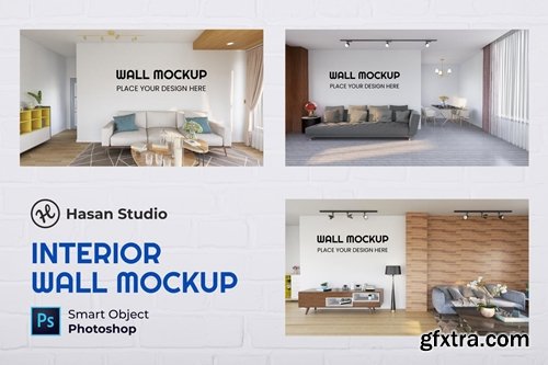 Interior Living Room Wall Mockup - Nuzie