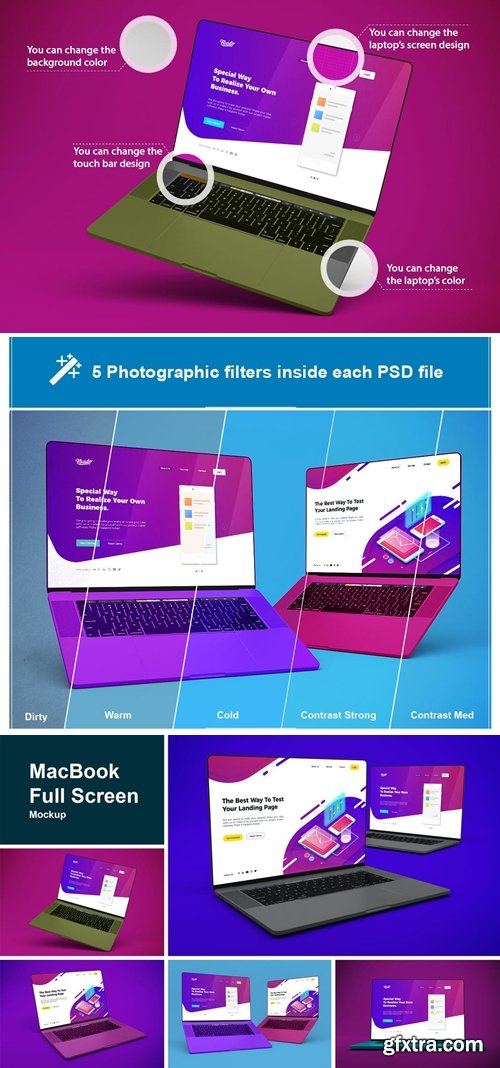 MacBook Full Screen Mockup