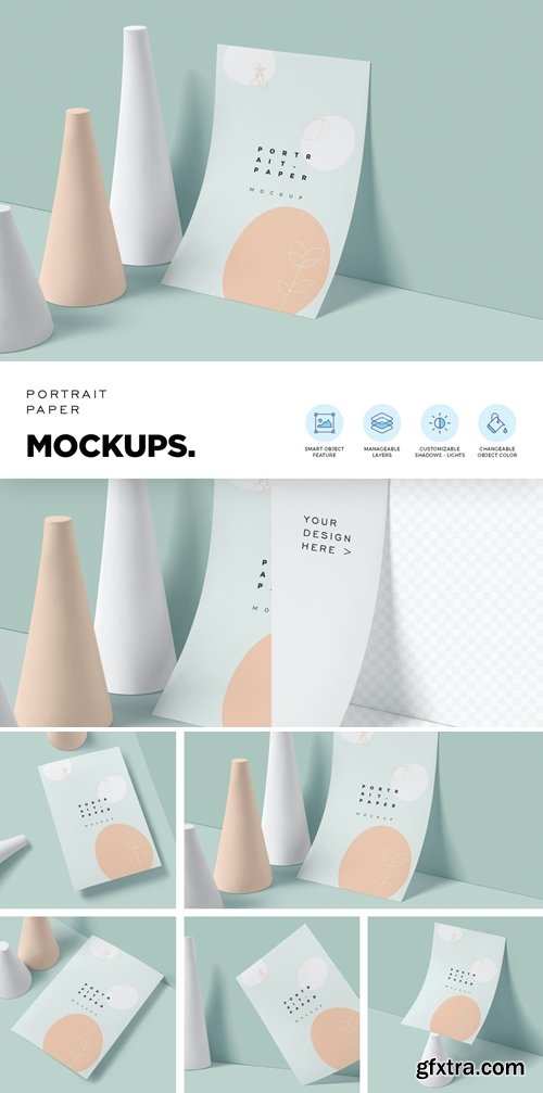 US Half Letter Size Paper Mockups