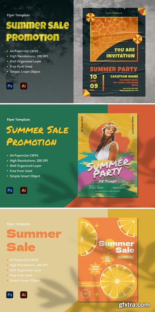 Summer Party A4 Flyer and Poster