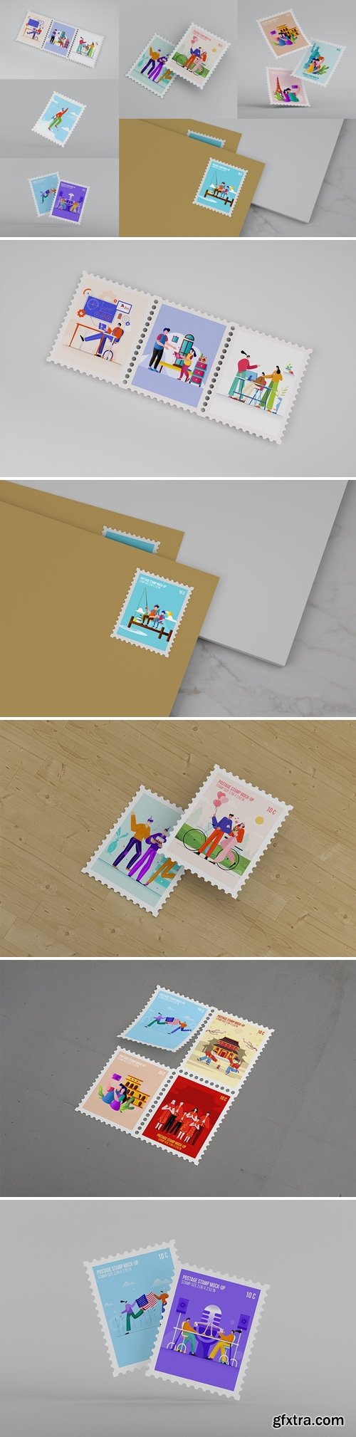 Postage Stamp Mock-up