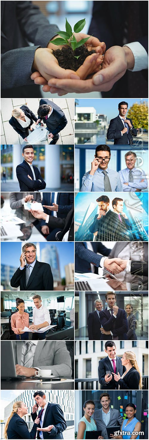 Beautiful and successful business people stock photo