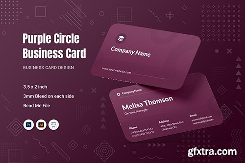 Purple Circle Business Card 