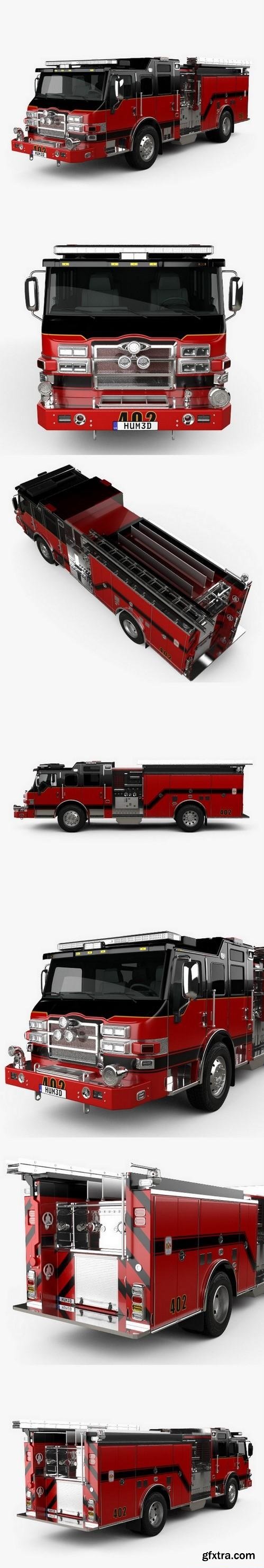 Pierce E402 Pumper Fire Truck 2014 3D model