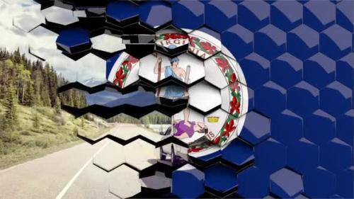 Videohive - Virginia Flag Hexagon Transition - 4K Resolution - 32936533 - 32936533