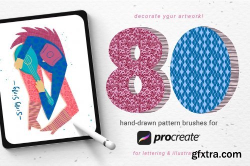 CreativeMarket - 80 hand-drawn patterns for Procreate 5091208