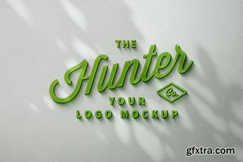 Green Glowing Logo Mockup 9JB6CZ9