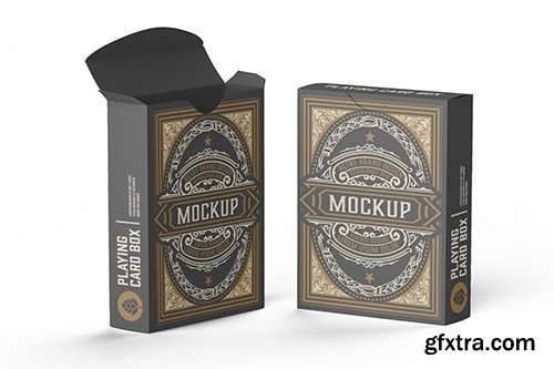 Box for Playing Cards Mockup 