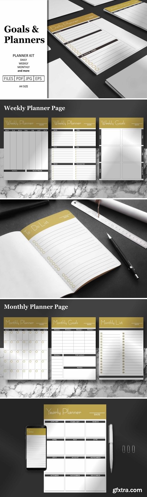 CreativeMarket - Daily & Weekly Planner 5633886