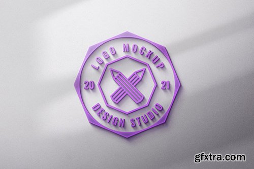 Purple Glowing Logo Mockup NE2Q76L