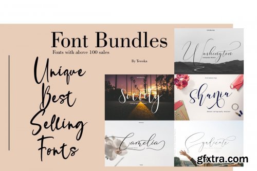 CreativeMarket - Best Seller Font Bundles 4505391