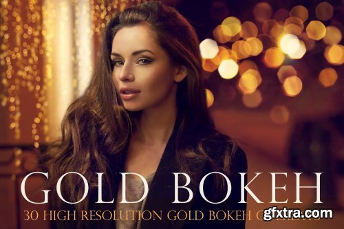 CreativeMarket - Gold bokeh overlays 4451375