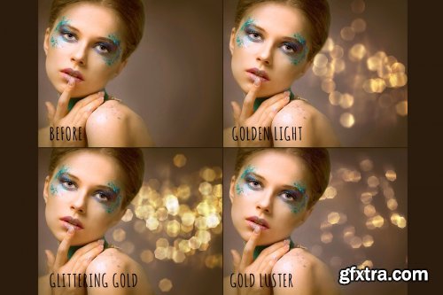 CreativeMarket - Gold bokeh overlays 4451375