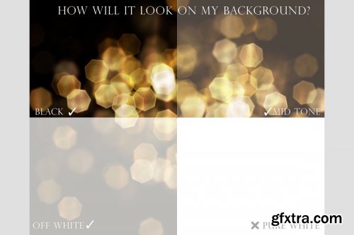 CreativeMarket - Gold bokeh overlays 4451375