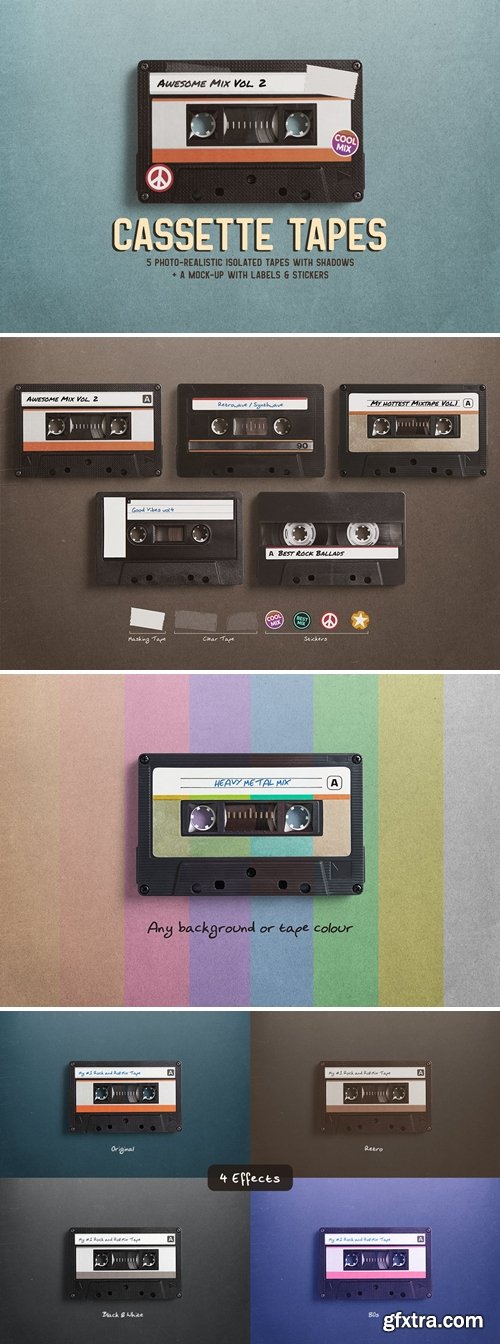 Cassette Tapes Mockup