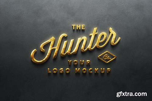 Golden Sign Logo Mockup 6FS7CWN