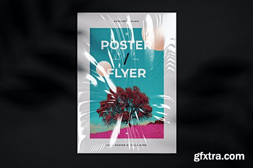 Foil Poster Flyer Mockup Template 