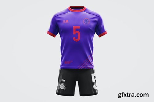 Soccer Football Jersey Uniforms Set Mockup Template