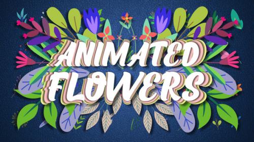 Videohive - Animated Flowers || Premiere Pro MOGRT - 32812888 - 32812888