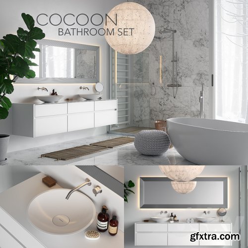 COCOON Bathroom Set (corona PBR, vray GGX)