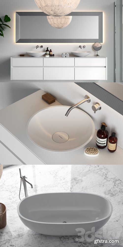 COCOON Bathroom Set (corona PBR, vray GGX)