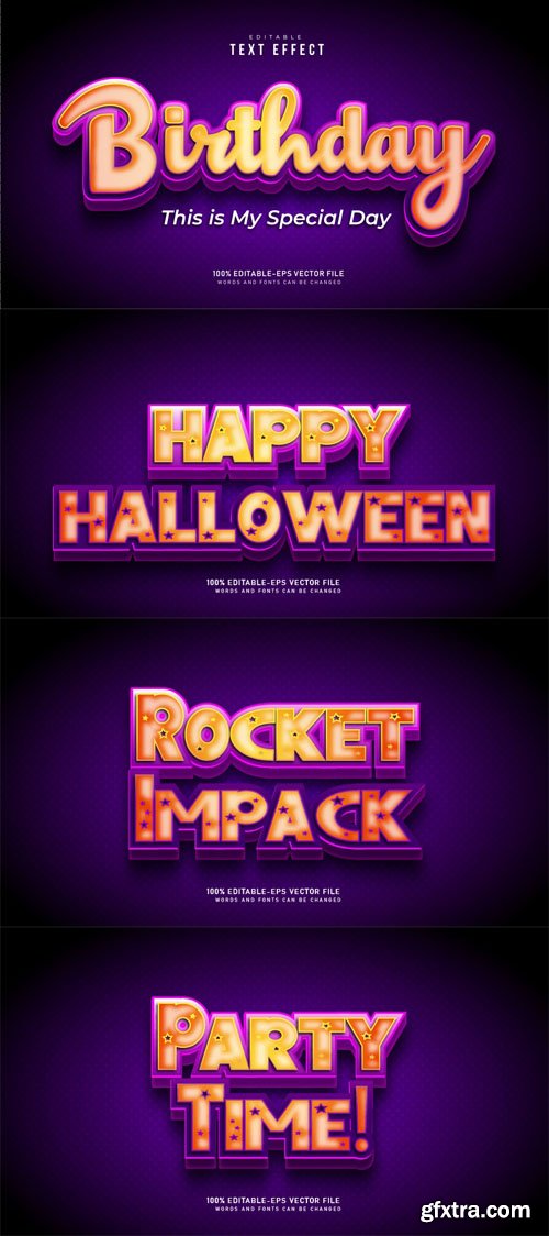 Party Time Text Effects for Illustrator