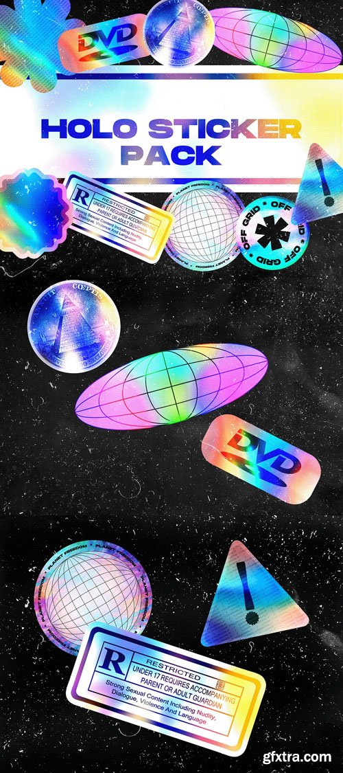 9 Holo Stickers Pack