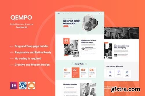 ThemeForest - Qempo v1.0.0 - Digital Service Agency Elementor Template Kit - 32949953