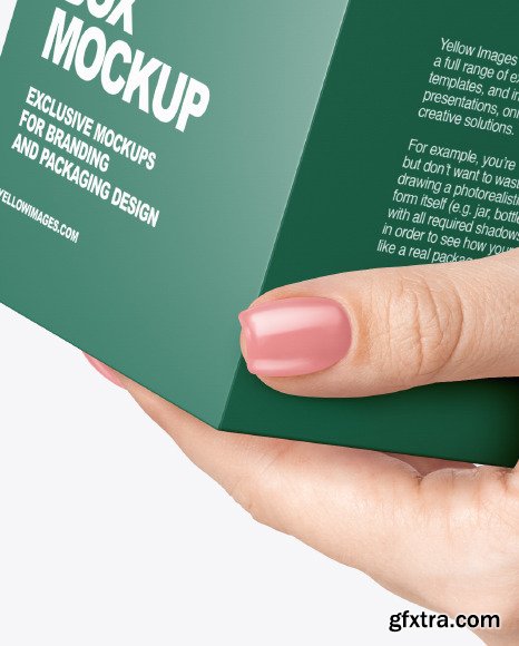 Box in a Hand Mockup 83954